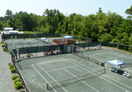 Aerial view of clay courts